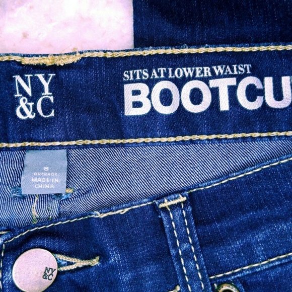 New York & Co. Boot Cut Jeans Sz 8 Dark Wash - Picture 3 of 6